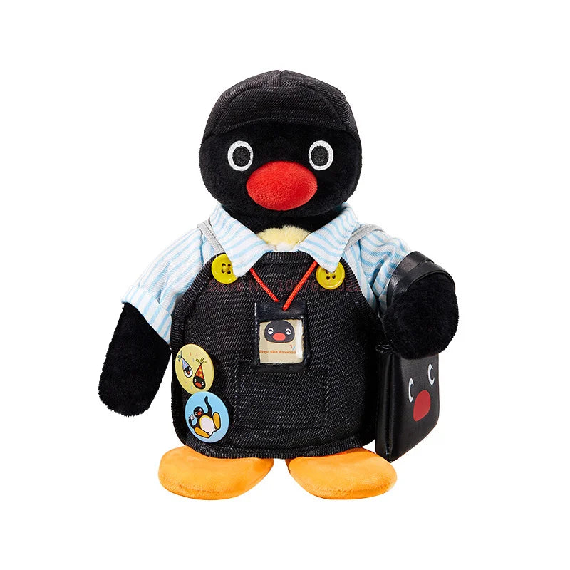 New Genuine Pingu 45th Anniversary Transforming Smart Store Manager Plush Toy Penguin Doll Pingu Stuffed Toy Ornament Gift Toy