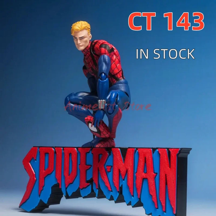 In Sotck Ct Toys Ben Reilly Spiderman Mafex 143 Figure Comic Ver Scarlet Spider Anime Action Figure Spider-Man Custom Gift Toy