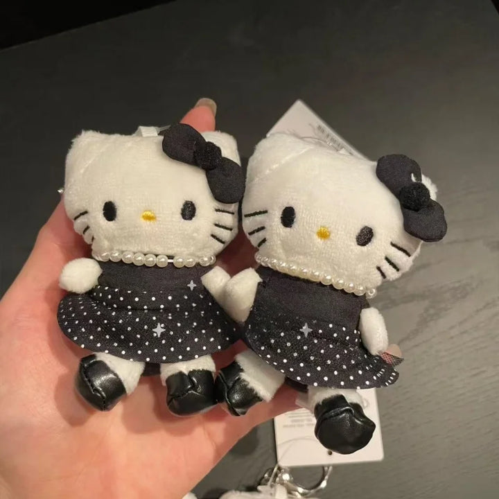 NEW Sanrio Polka Dot collection hello kitty plush toy pendant  Pearl  Black Red Skirt ME series KT cat backpack charm Girl Gift