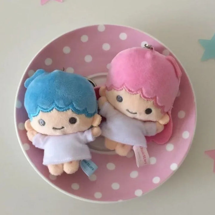 Sanrio Little Twin Stars Plush Toys Doll Keychain Bag Pendant Decoration Cartoon kikilla Stuffed Doll Sweet Couple Birthday Gift