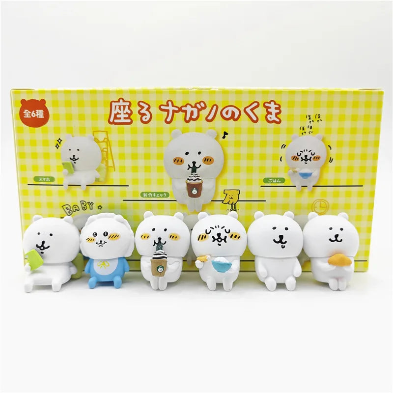 Kawaii Self-Mocking Bear Toy Sitting Pose Series Cute Joke Bear Desktop Ornaments Anime Peripheral Gifts Collect Model