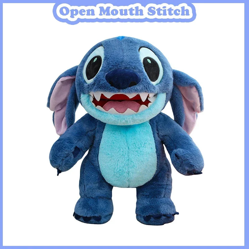 Disney Lilo & Stitch Plush Toys Kawaii Anime Plushie Dolls Open Mouth Stitch Soft Pillows Stuffed 30-60cm Gifts for Childrens