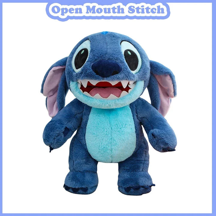 Disney Lilo & Stitch Plush Toys Kawaii Anime Plushie Dolls Open Mouth Stitch Soft Pillows Stuffed 30-60cm Gifts for Childrens