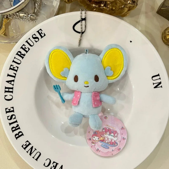 New My Melody closest Friend fork Flandre Mouse my sweet piano Plush Doll Keychain Bag Pendant  Bag Accessories Birthday Gift
