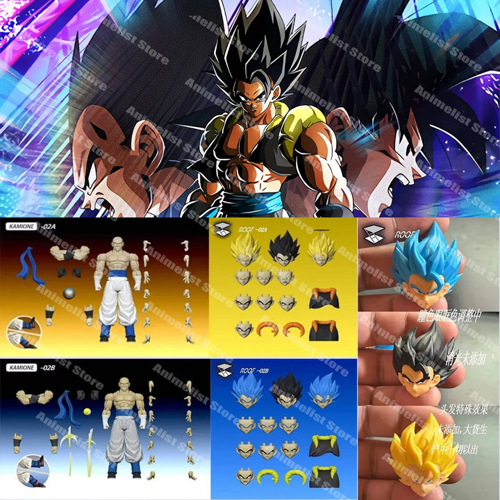 Tonsenarttoys Gogeta Action Figures Dragon Ball Z SHF Super Saiyan Blue SSJ Son Goku Vegeta Gogeta Anime Models Toys Gifts