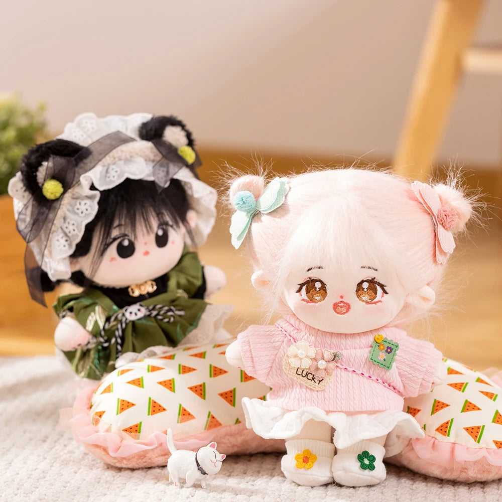 20cm Cute IDol Doll Plush Cotton Star Dolls With Clothes Kawaii Stuffed Baby Plushies Toys Fans Collection Children Gifts