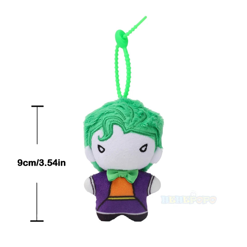 9cm DC Movies Superman Batman Harley Quinn Plush Toy Soft Keychain Creative Cartoon Gift for Christmas Halloween