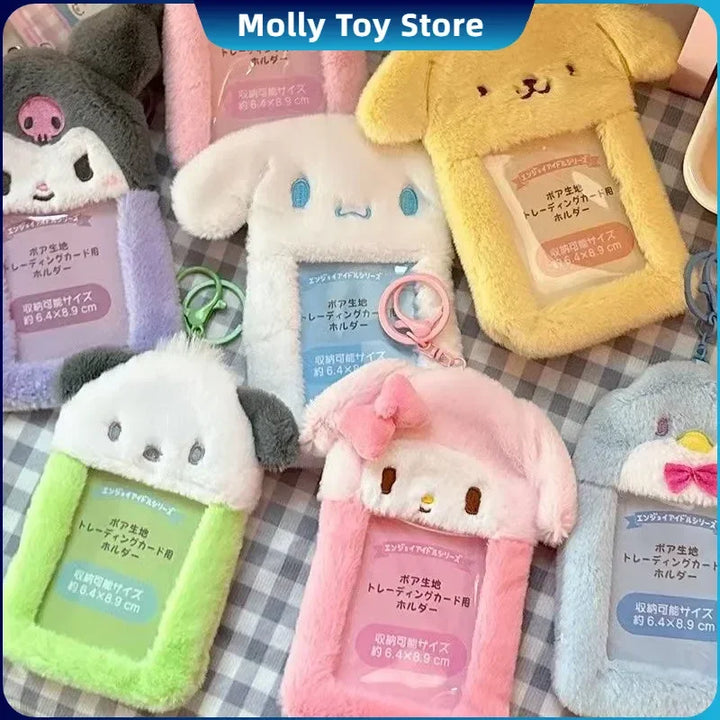 Cute Cartoon Kuromi Melody Anime Peripheral Card Holder 3-Inch Photo Id Storage Cute Cartoon Portable Storage Card Holder Gift