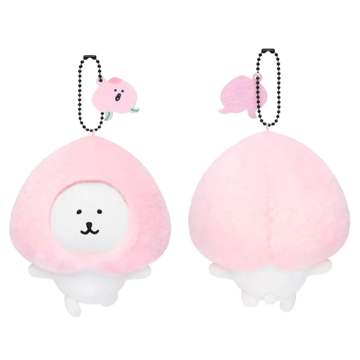 cute Self-deprecating Bear Plush doll Keychains joke bear Peach series Doll Pendant  Hachiware Bag Pendant Decoration Keychain
