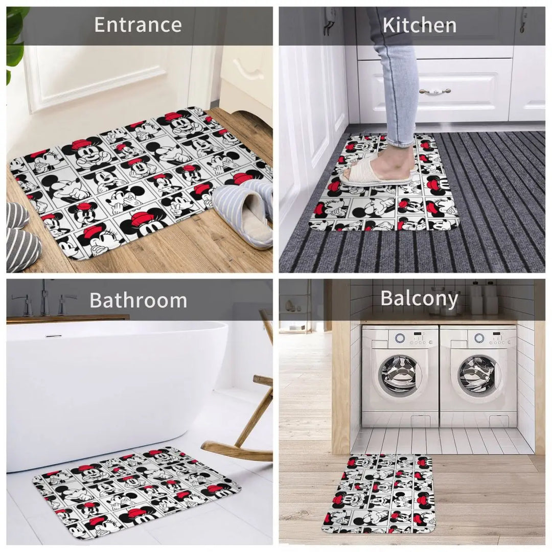 Mickey Mouse Memory Foam Bath Mat Rug Non-Slip Water Absorption Bathroom Floor Rugs Carpet For Bath Entrance Door Doormat