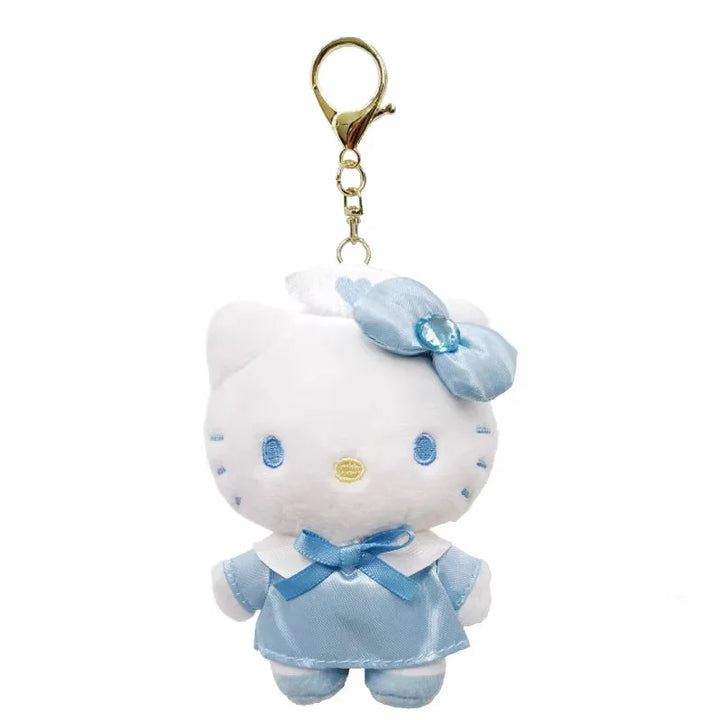 Kawaii  Sanrio Hello Kitty nic Angel Nurse Plush Toy Telescopic Keychain Backpack Pendant Accessories Girls Festival Theme Gifts