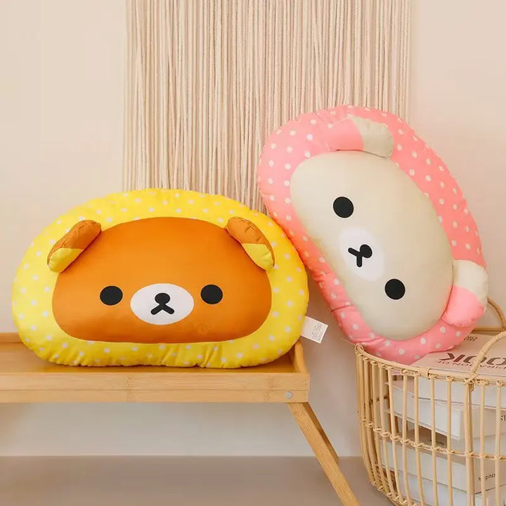 Cute Rilakkuma Soft Pillow Sofa Bedroom Cushion Pillow Household Cartoon Decoration Ornaments for Boys and Girls Christmas Gifts