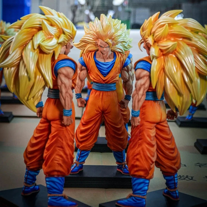 In Stock JT Dragon Ball Son Goku Ssj3 Action Figure 30cm Pvc Statue Collection Super Saiyan Goku Model Toy Gift