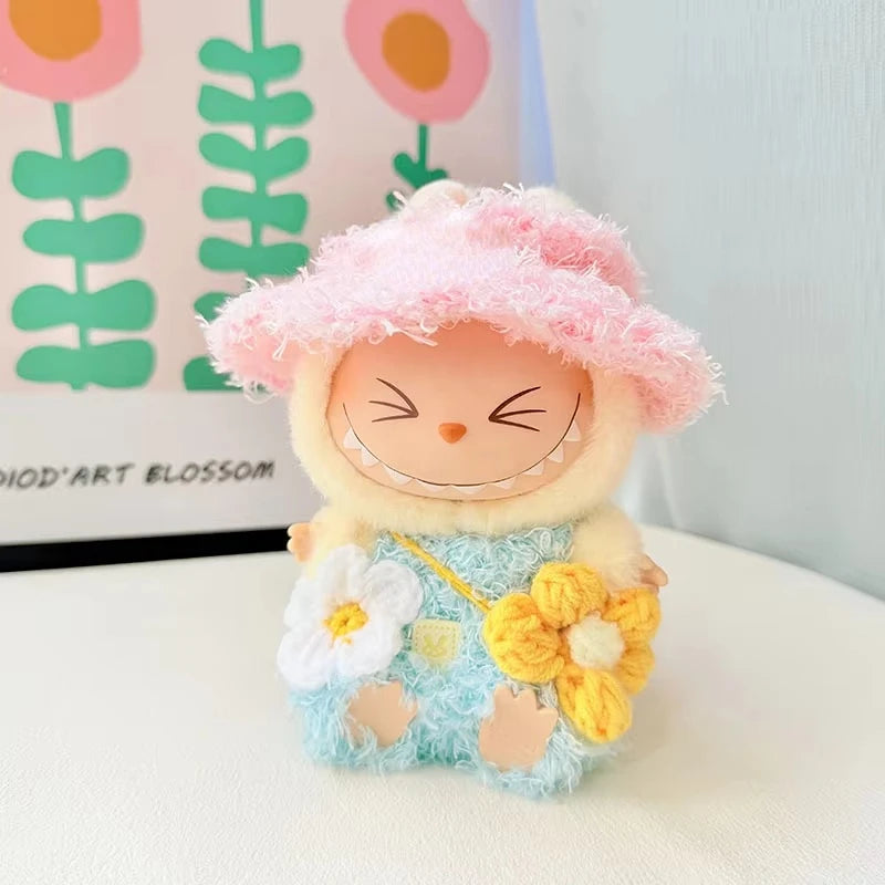 15cm/17cm Labubu Doll Costume Sitting Party 1st And 2nd Generation Little Devil Angel Set Cute DIY Gift