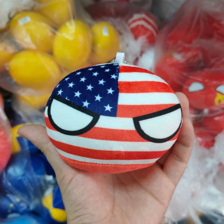 68 Styles 10cm Country Ball Plush Toy Polandball Plush Pendant Soft Countryball Stuffed Doll for Kids Girls Bag Pendant Keychain