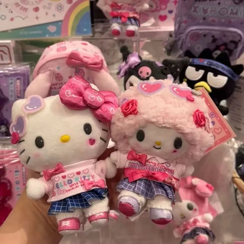 Sanrio my sweet piano hello kitty plush Heisei Hot Girl Shining College Uniform  Keychain sanime Bag Pendant Girly Hearts Gift