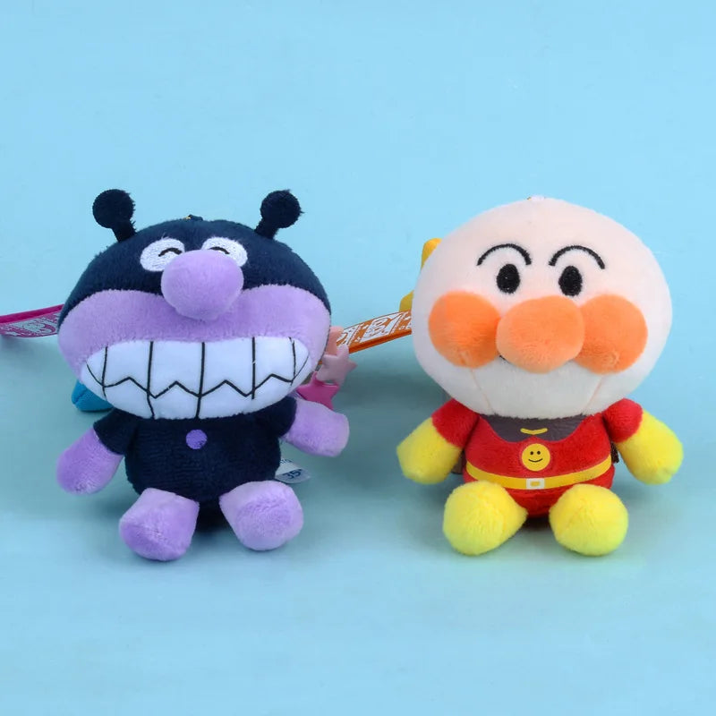 Kawaii Anpanman Baikinman Cute Cartoon Plush Toys Keychain Accessories Backpack Pendant cute Stuffed Doll girl Birthday Gift