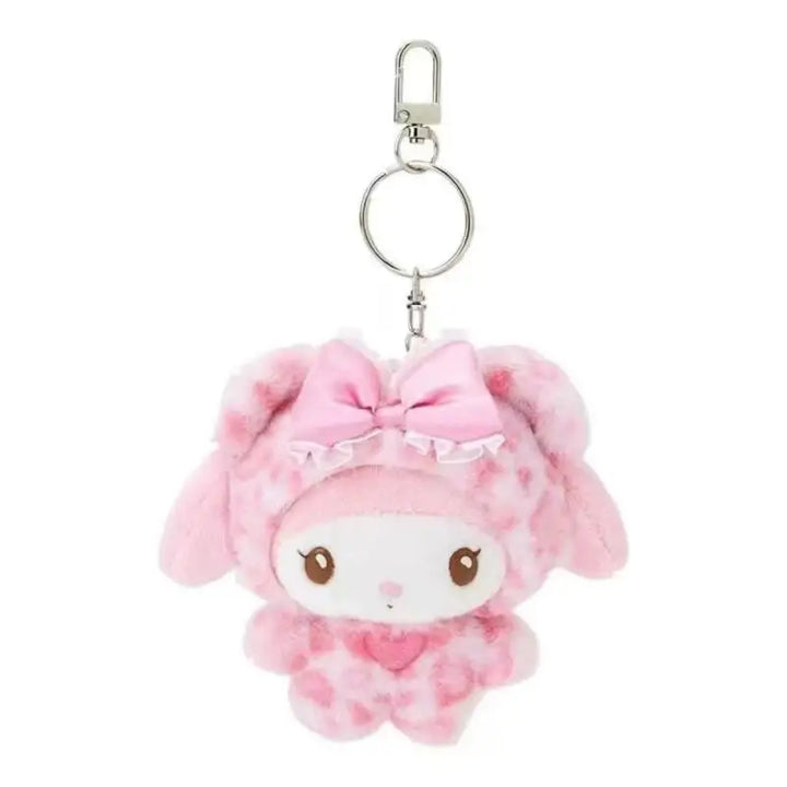 Kawaii Sanrio Cinnamoroll Hello Kitty Leopard Print Kuromi Plush Toys Keychain Backpack Pendant Decoration Girls Birthday Gift