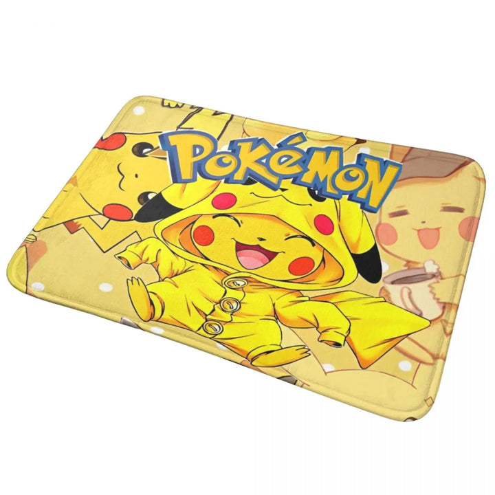 Anime Cartoon Charizard Memory Foam Bathroom Rugs Ultra Soft Non-Slip Pokemon Carpet Bath Mat Water Absorbent for Shower Tub