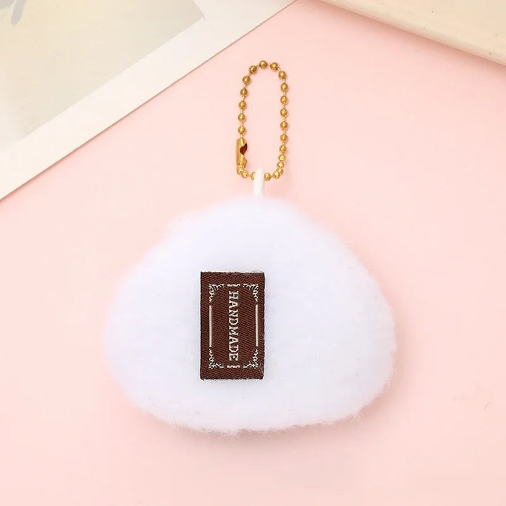 Kawaii Sanrio Hello Kitty Laver Rice and Vegetable Roll Plush Toys Backpack Pendant Cartoon Key Chain Doll Girls Birthday Gift