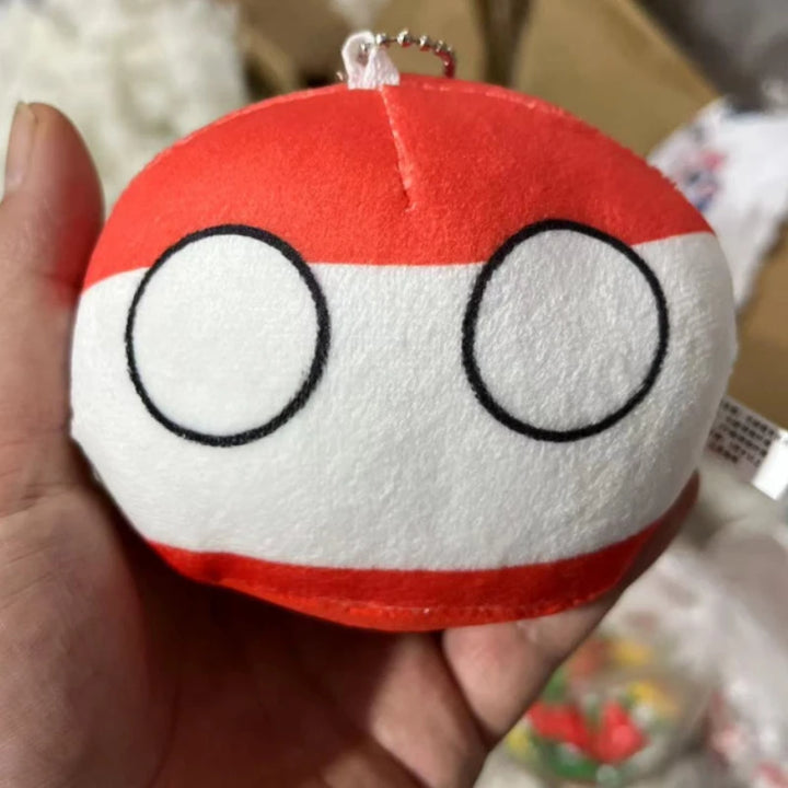 10cm Country Ball Plush Toys Polandball Bag Purse Pendant Country Balls Countryball Stuffed Doll Toy Christmas Gifts for Kids