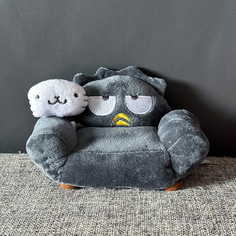 Kawaii Kuromi Hello Kitty Mickey Plush Mini Sofa Cartoon Cute Plush Toy Soft Stuffed Doll Sofa Decorative Home Item For Fans