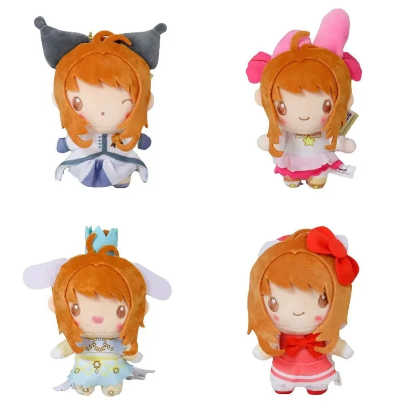 anime Cardcaptor Sakura Plush doll keychani Sakuras Bow kitty Series Backpack Pendant Toy Doll cute Bag Accessories Girl Gift