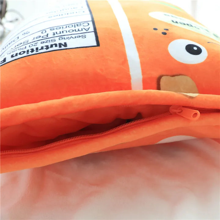 Cute Puff Plush Toy 6 Pieces One Bag of Cheese Puff Balls Pillow Stuffed Snack Puffs Kids Toys Birthday Gift for Boy Girl