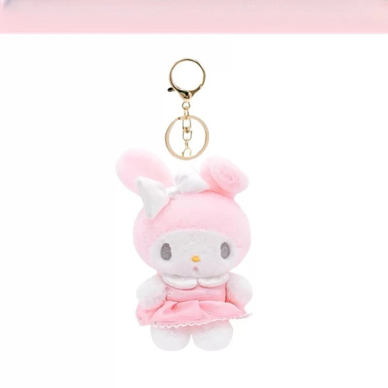 Sanrio butterfly series MY Melody Plush KeyChain pink skirt butterfly wings Sweet Piano Bag Pendant cute Melody Plush Toy Gift