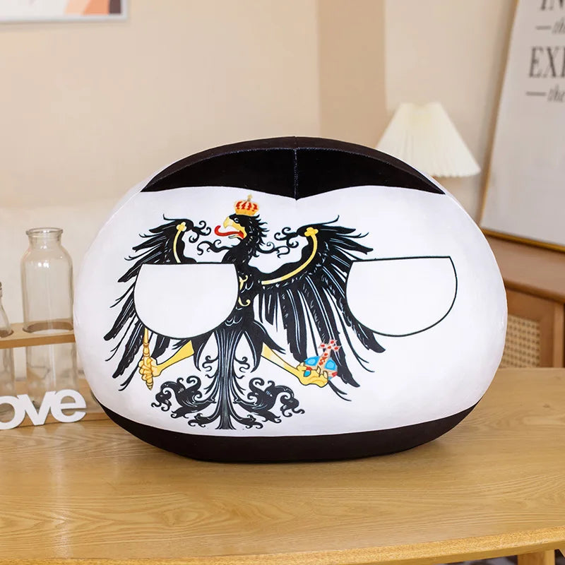 30/40cm Polandball Country Ball Toy Plush Countryballs Pendant Plush Doll Countryball Pillow Cushion Halloween Gift Home Decor