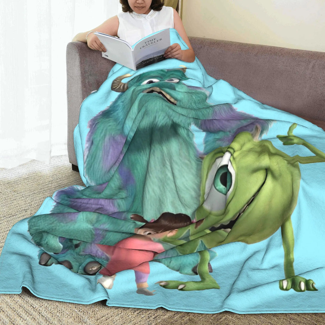 Paddy's Day Green Things  Monsters Inc Movie Blankets  Flannel Awesome Warm Throw Blanket for Chair Covering Sofa  Winter