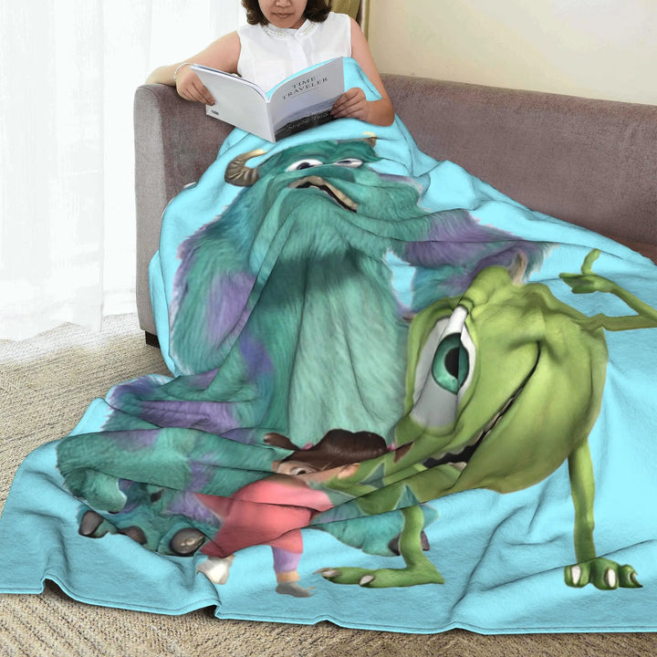 Paddy's Day Green Things  Monsters Inc Movie Blankets  Flannel Awesome Warm Throw Blanket for Chair Covering Sofa  Winter