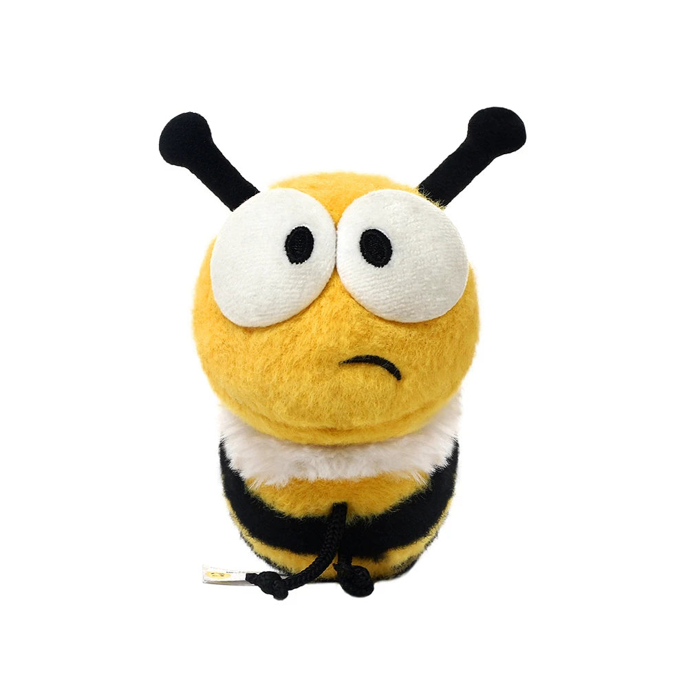 Cartoon Simulation Yellow Bee Stuffed Animal With 3D Big Eyes Busy Working Honey Bee Plush Toys Insects Fun Birthday Gifts