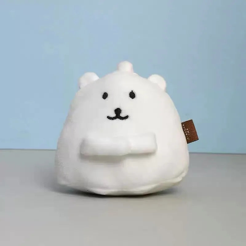 cute Cartoon self deprecating bear Plush Keychain Nagano joke bear Ghost Collection Creativity bag Pendant Decoration Girls Gift