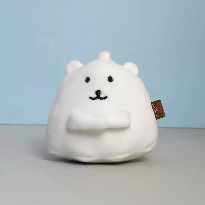cute Cartoon self deprecating bear Plush Keychain Nagano joke bear Ghost Collection Creativity bag Pendant Decoration Girls Gift