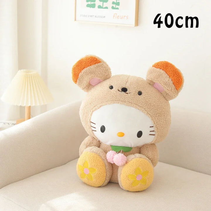 40/45cm Sanrio Helllo Kitty Plush Toys Cosplay Chopper Kawaii Cartoon Cat Pillow Soft Dolls Stuffed Plushes Gift for Children