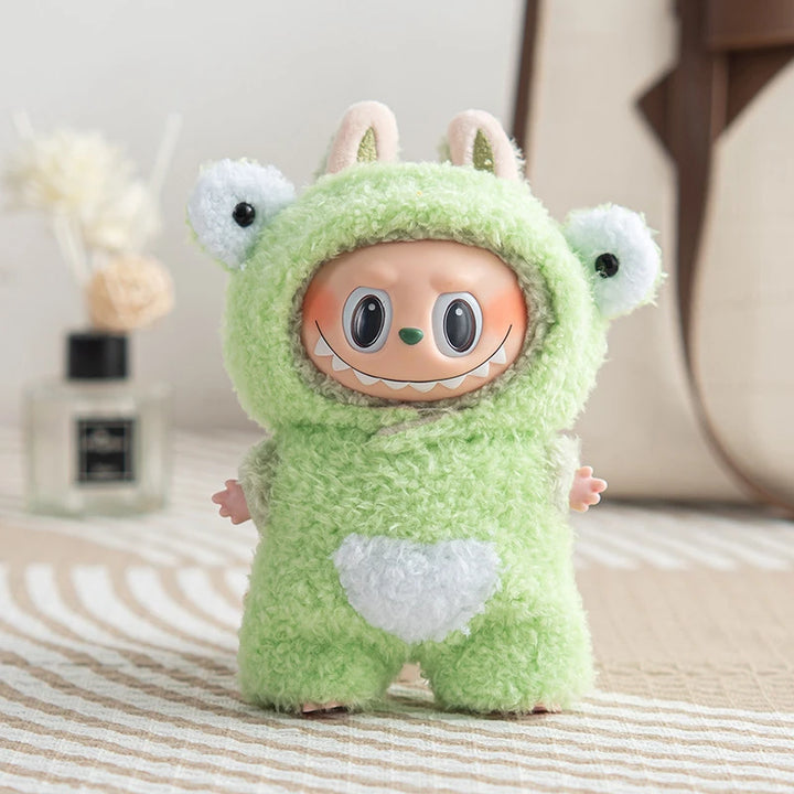 1st 2nd 3rd Gen Labubu Outfit Colorful Themed Animal Outfits Set: Western Pink Dress Brown Christmas Reindeer Pink Crab Fuchsia