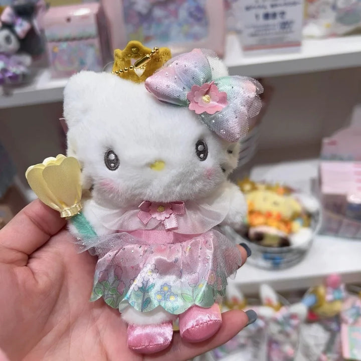 12cm Sanrio My Sweet Piano Plush Stuffed Soft Doll Keychain Heartfelt Crown Wishes Series hello kitty plushies bag Pendant Gifts