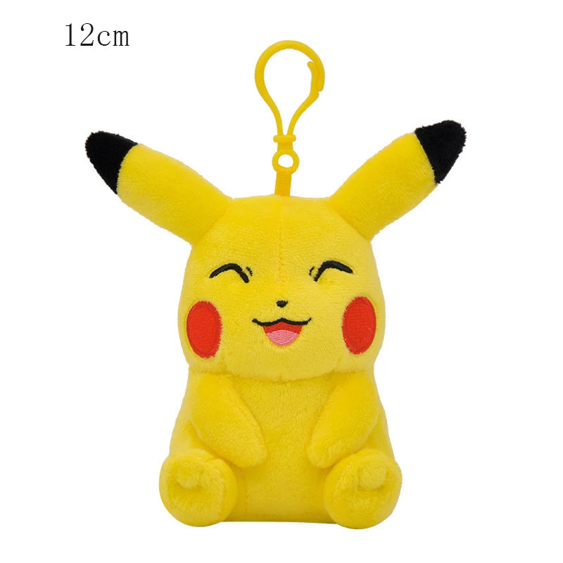 Pikachu Plush Keychain Cartoon Toys Charmander Psyduck Squirtle Snorlax  Doll Kids Kawai Toy Gift 12Cm