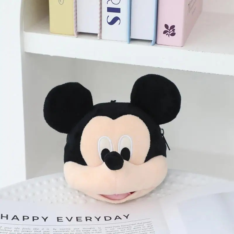 Kawaii Disney Mickey Minnie Mouse Cute Cartoon Plush Toys Coin Purse Wallet Earphone Bag Backpack Keychain Friends Holiday Gift