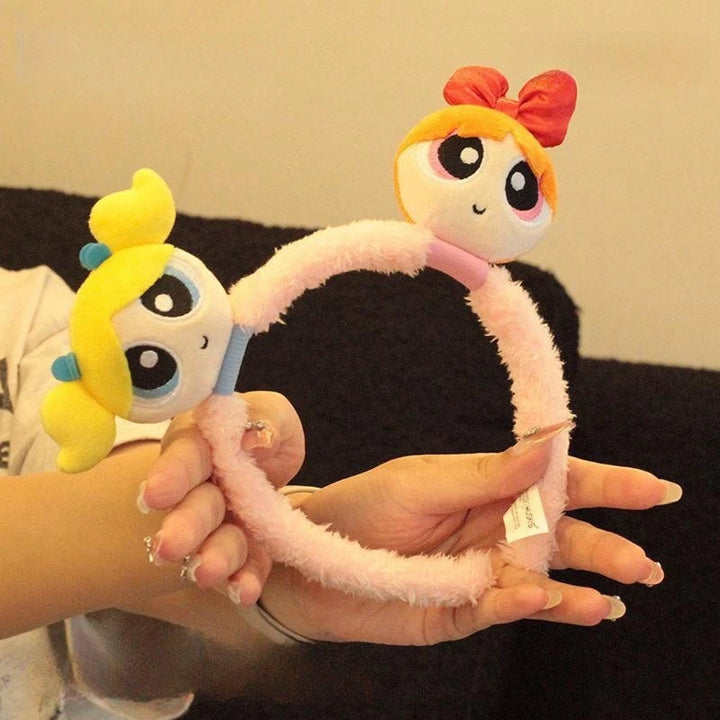 Cartoon Blossom/Buttercup‌Plue Headband Children’s Creative Headdress Doll Cute Bubbles Washing Headband Girls Christmas Gift