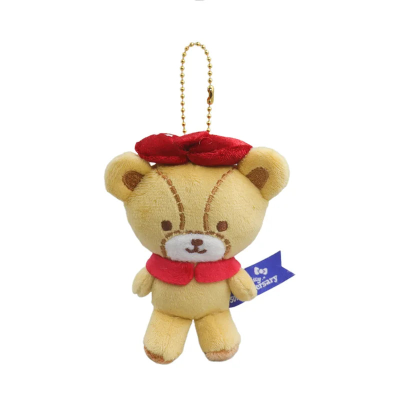 Kawaii Sanrio Hello Kitty 50Th Anniversary Plush Toys Tiny Chum Keychain Backpack Pendant Doll Girls Christmas Birthday Gift