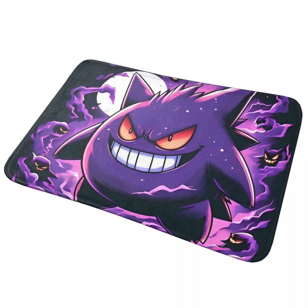 Gengar On Vacation Bathroom Rugs Mat Water Absorbent Pokemon Bath Rugs Mats Carpet Non-Slip for Entrance Door Doormat