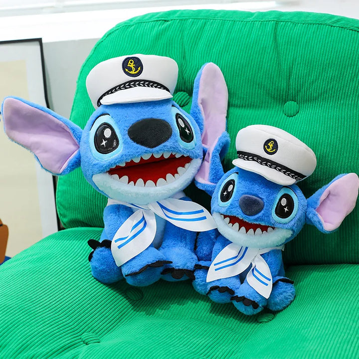 25/30CM Disney Navy Lilo and Stitch Plush Toy Anime Stuffed Kawaii Ornament Soft Stich Doll Plushie Kids Birthday Xmas Gifts