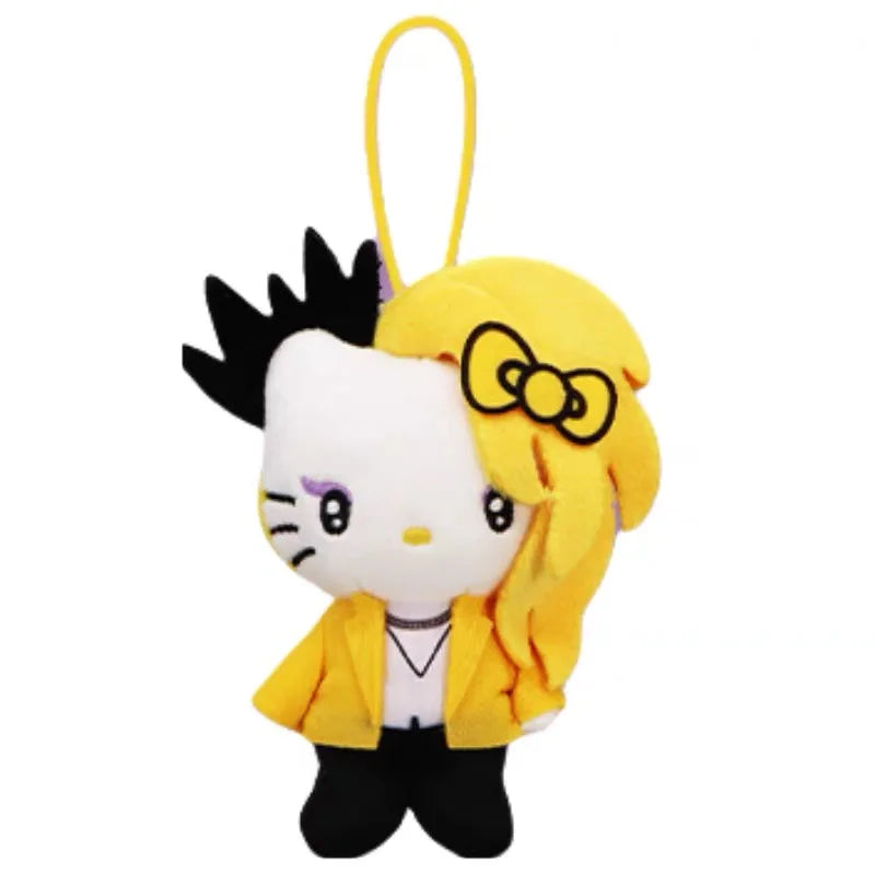 NEW Sanrio Lanyard Series plush keychain rock Hello Kitty Cool Penguin  Ahiru no Pekkle Bag Pendant Kawaii Melody Handbag Charm