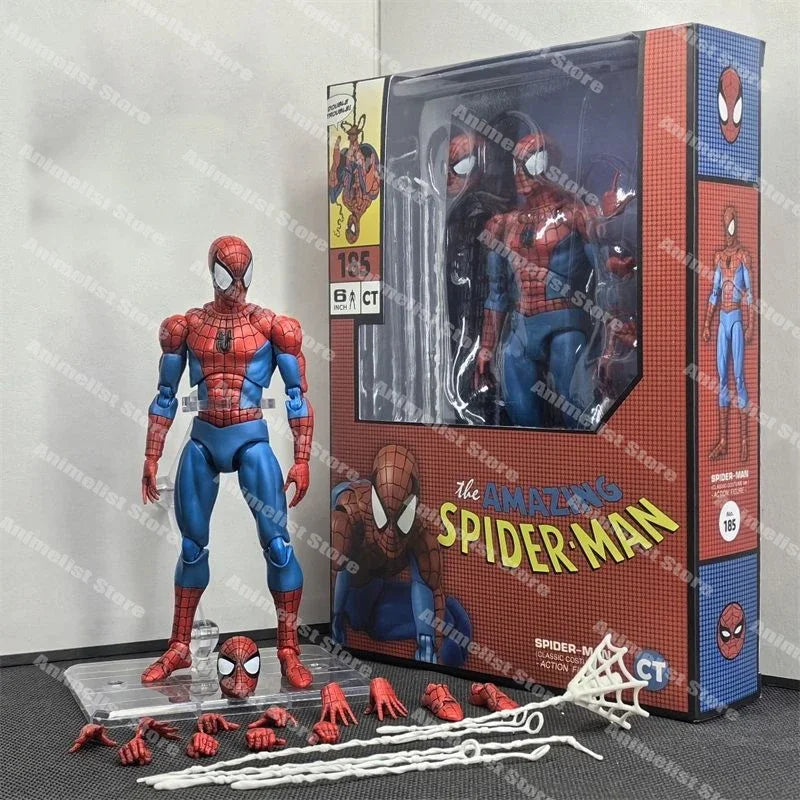Ct Toys Mafex 001 Spiderman Action Figure Peter Parker The Amazing Spider-Man Shf Anime Figurine Customized Toys