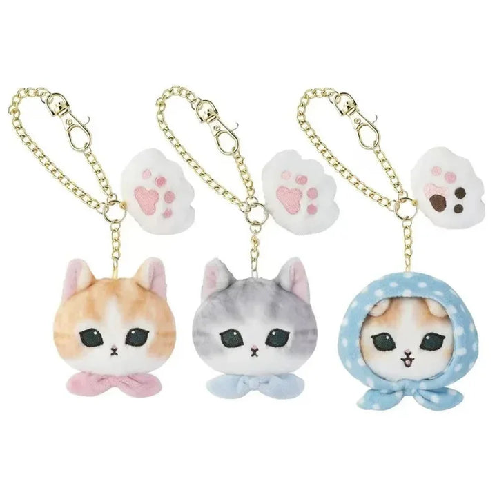 Kawaii Mofusand Shark Cat Cartoon Cartoon Amine Cute Plush Toys Backpack Pendant Keychain Stuffed Doll Decoration Birthday Gifts