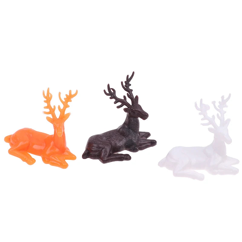 Miniature Dollhouse Deer Statue Christmas Elk Ornaments Dollhouse Decoration Accessories