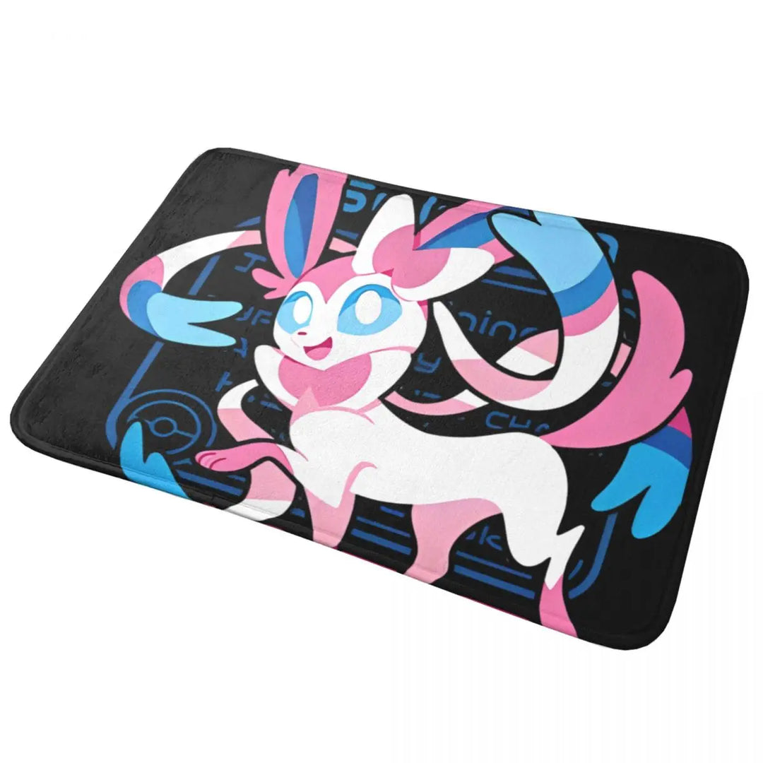 Gengar On Vacation Bathroom Rugs Mat Water Absorbent Pokemon Bath Rugs Mats Carpet Non-Slip for Entrance Door Doormat