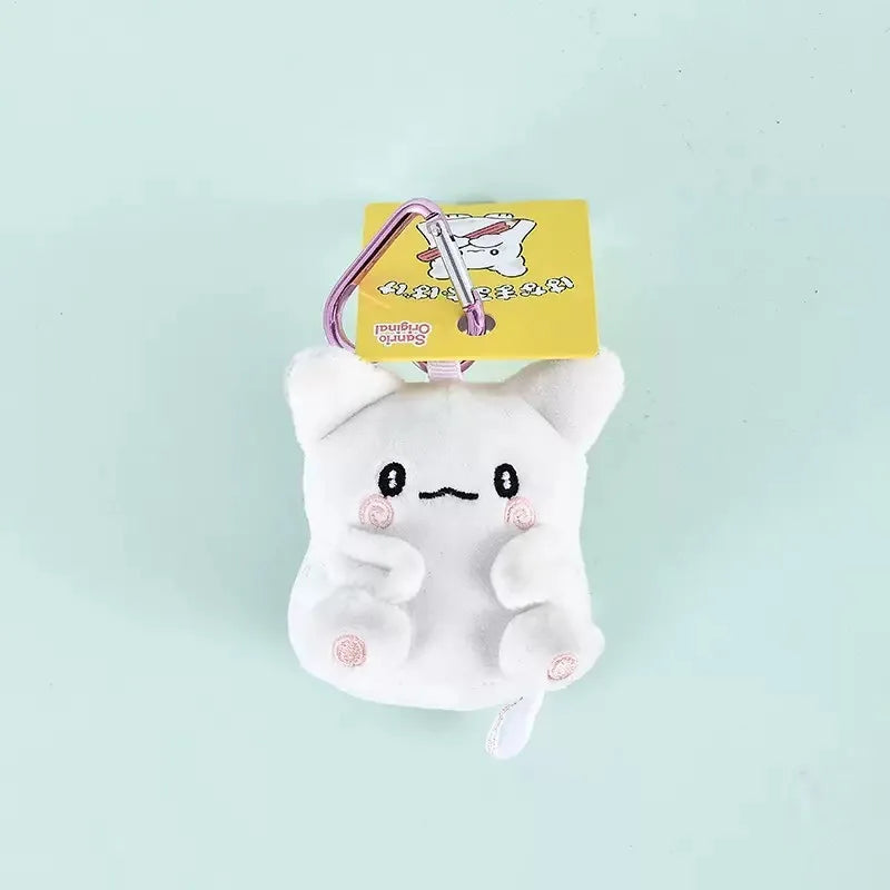 8cm Hanamaru Obake Ghost Plush Keychain Pendant Sanrios Bag Accessories heart buckle Anime Hanamaru Stuffed Animals key ring